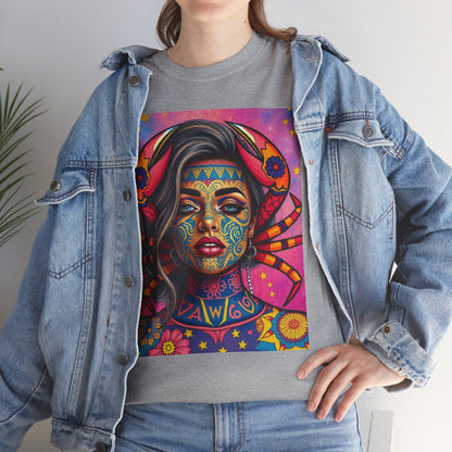 Unisex Heavy Cotton T-Shirt, Cancer, Zodiac v3, Sexy Art