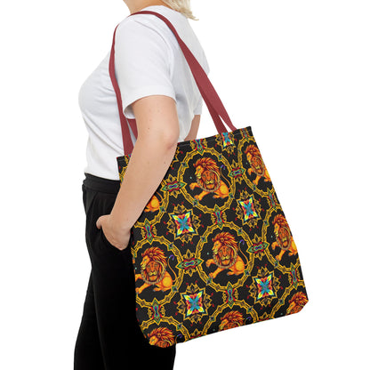 Tote Bag (AOP), Leo, Zodiac, Jewel Pattern