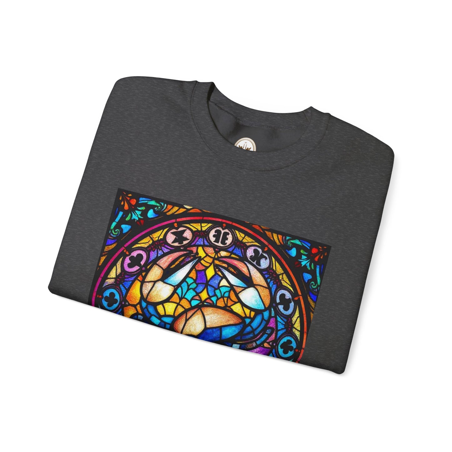 Unisex Heavy Blend™ Crewneck Sweatshirt, Glass, Cancer Zodiac Design