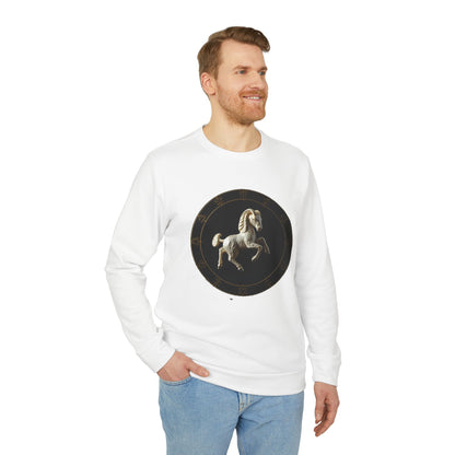 Adidas, Unisex Fleece Crewneck Sweatshirt, Capricorn, Space Animal, Zodiac