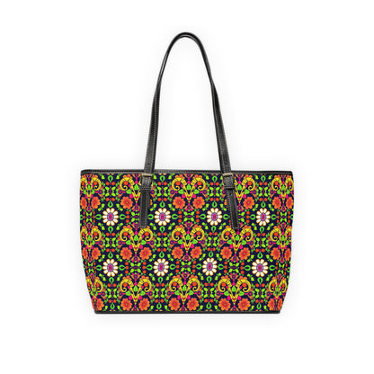 Leather Shoulder Bag, Aries, Zodiac, Flower Pattern