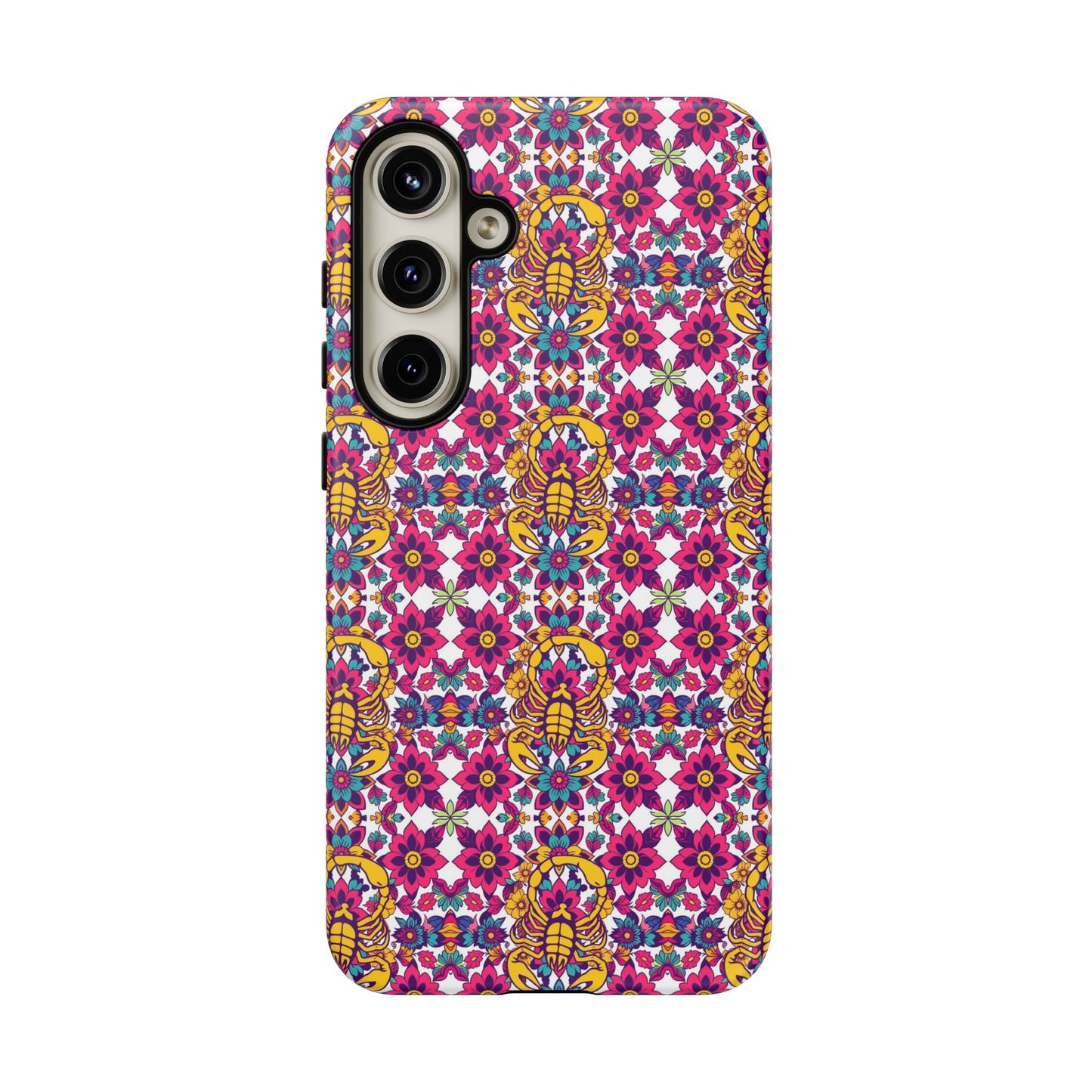 Tough Cases, Scorpio, Zodiac v2, Flower Pattern