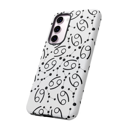 Tough Cases with the Cancer Zodiac sign for iPhone, Samsung Galaxy, and Google Pixel devices