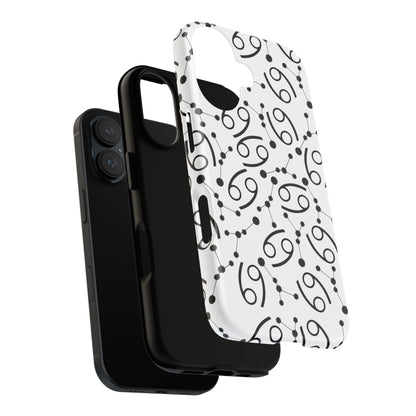 Tough Cases with the Cancer Zodiac sign for iPhone, Samsung Galaxy, and Google Pixel devices