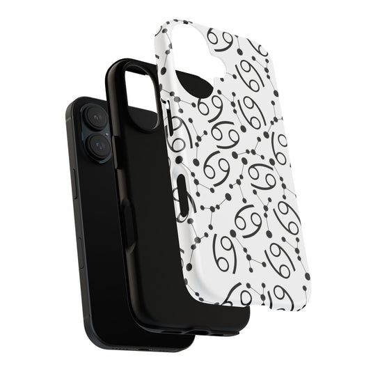 Tough Cases with the Cancer Zodiac sign for iPhone, Samsung Galaxy, and Google Pixel devices