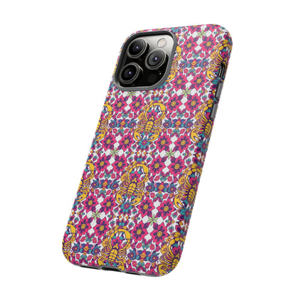 Tough Cases, Scorpio, Zodiac v2, Flower Pattern