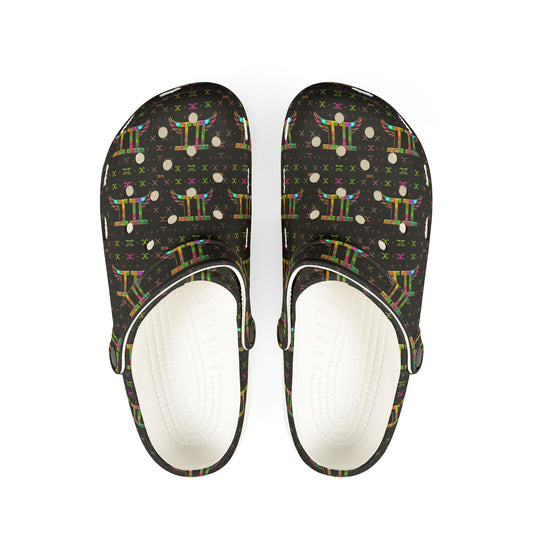 EVA Foam Rubber Shoes, (AOP), Gemini, Zodiac v3, Pattern