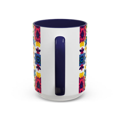 Accent Coffee Mug, Gemini, Zodiac, Flower Pattern, (11, 15oz)