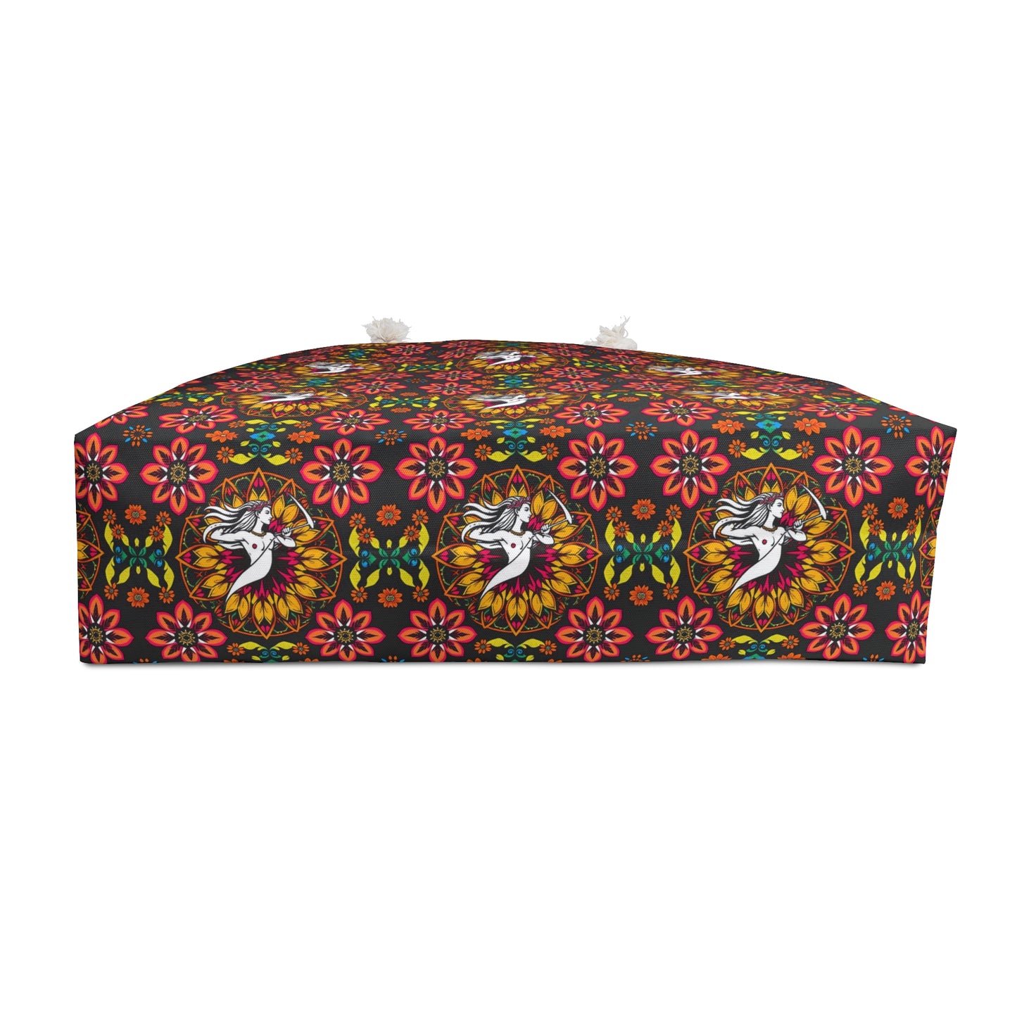 Weekender Bag, Sagittarius, Zodiac v3, Flower Pattern