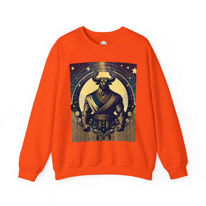 Unisex Heavy Blend™ Crewneck Sweatshirt, Minotaur, Taurus Zodiac Design