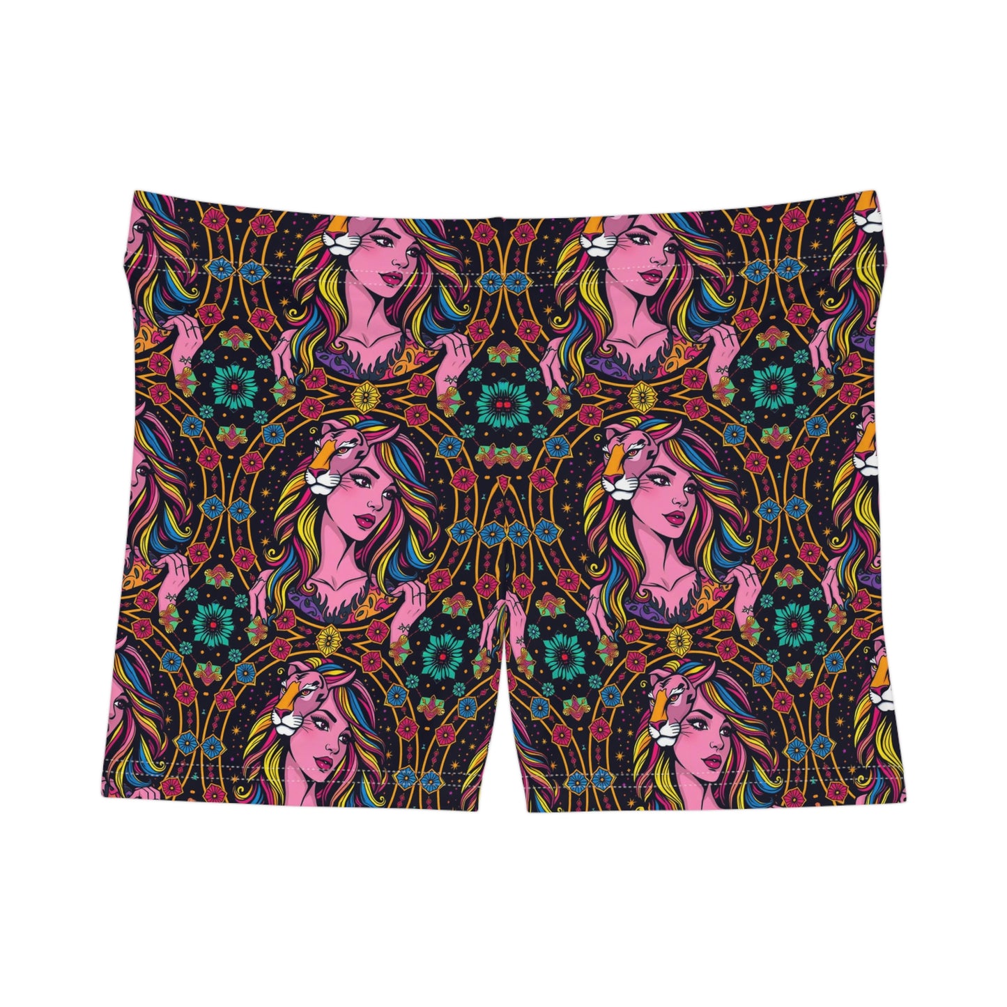 Women's Shorts, (AOP), Leo, Zodiac v1, Sexy Pattern