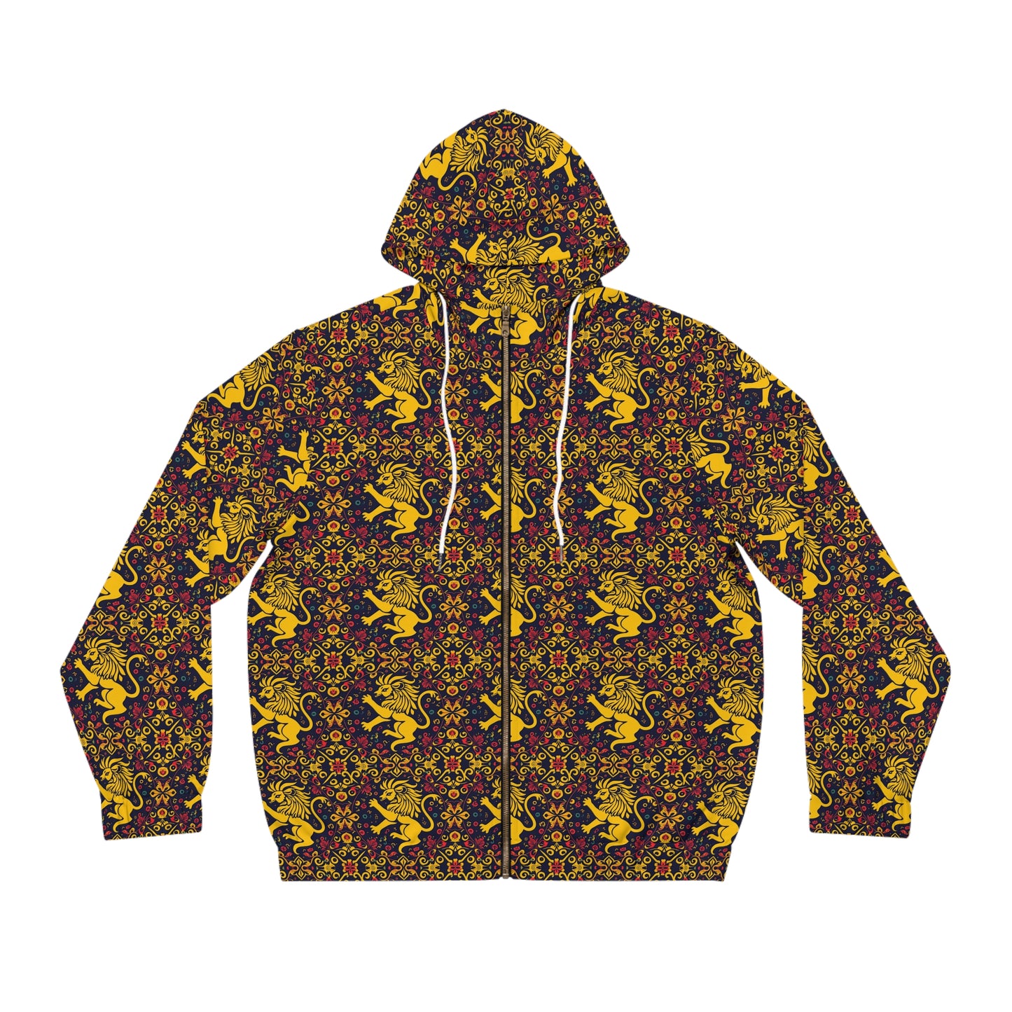 Full-Zip Hoodie (AOP), Leo, Zodiac v4, Pattern