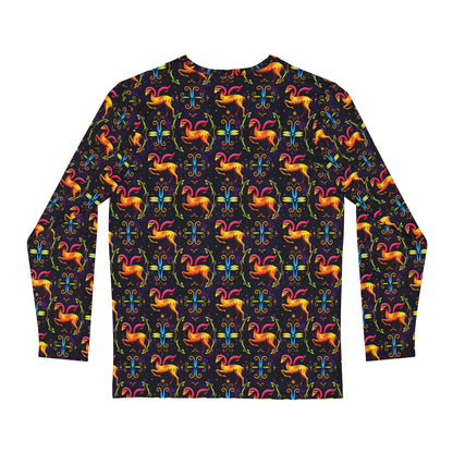 Men's Long Sleeve Shirt, (AOP), Aries, Zodiac v2, Pattern