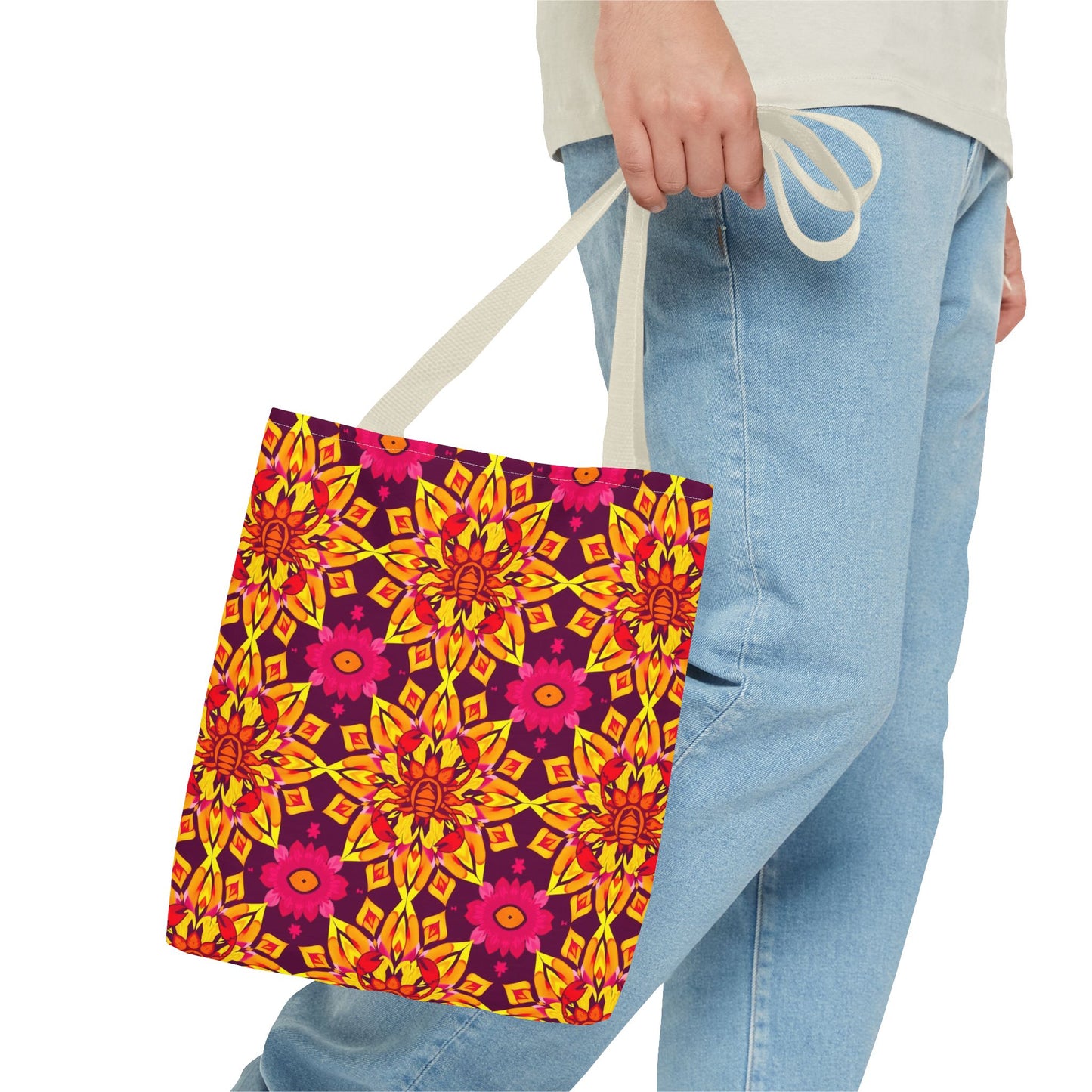 Tote Bag (AOP), Scorpio, Zodiac, Flower Pattern