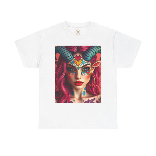 Unisex Heavy Cotton T-Shirt, Taurus, Zodiac, Sexy Art
