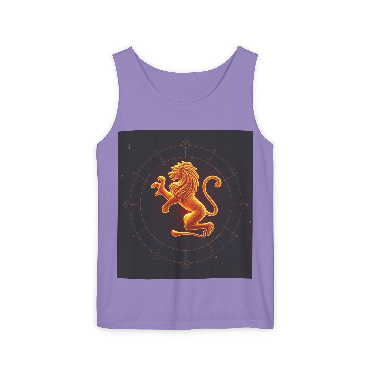 Unisex Garment-Dyed, Tank Top, Leo Design, Space Animal v1, 100% US cotton