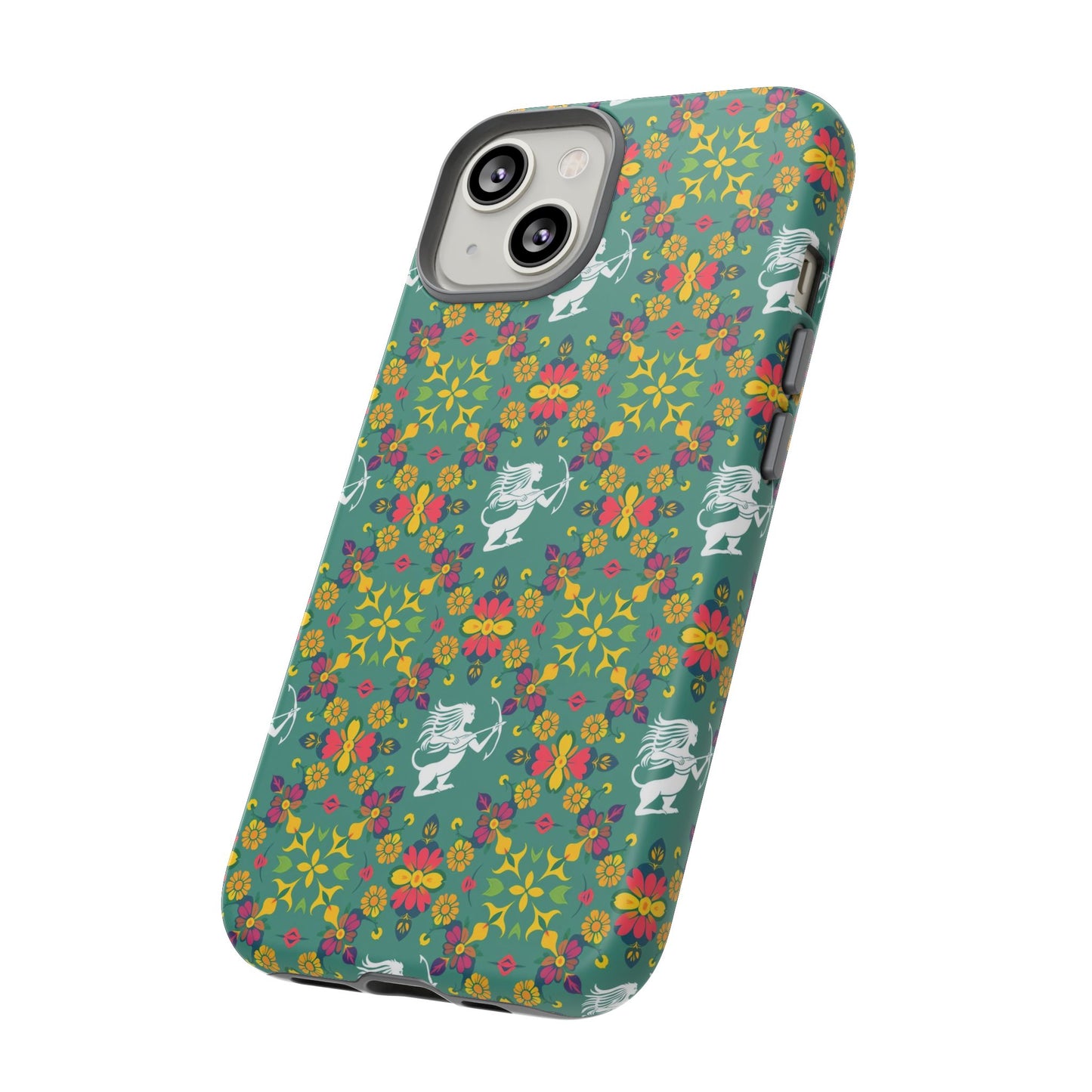 Tough Cases, Sagittarius, Zodiac, Flower Pattern