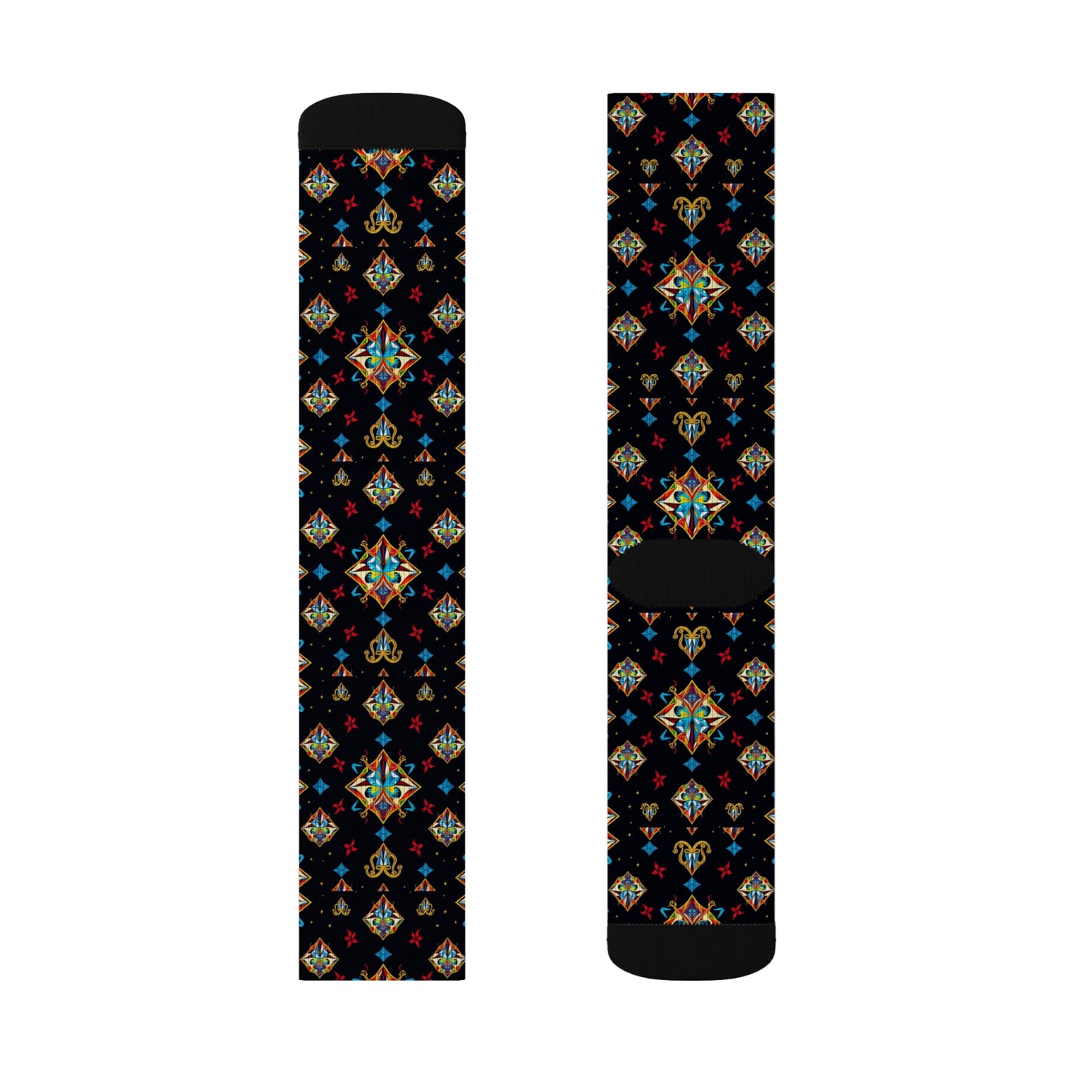Sublimation Socks, Sagittarius, Zodiac v3, Jewel Pattern