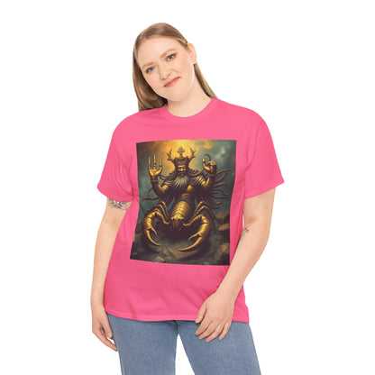 Unisex Heavy Cotton T-Shirt, Desert Scorpio King, Zodiac Design