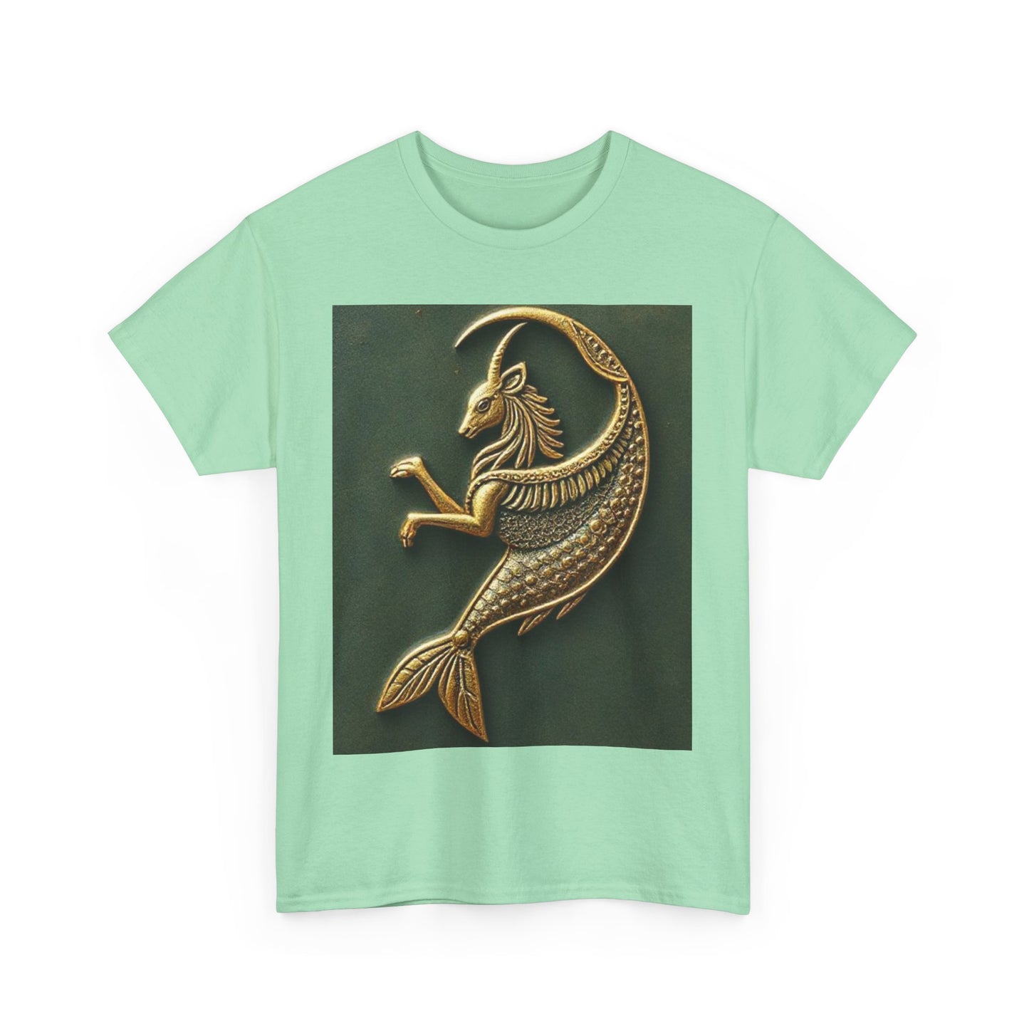 Unisex Heavy Cotton T-Shirt, Capricorn Animal. Symbol, Zodiac Design