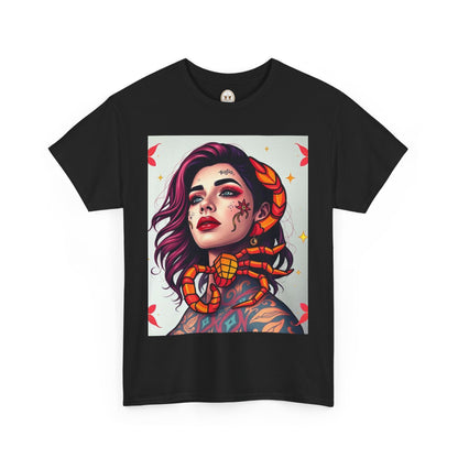 Unisex Heavy Cotton T-Shirt, Scorpio, Zodiac v3, Sexy Art