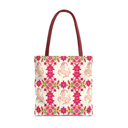 Tote Bag (AOP), Capricorn, Zodiac, Flower Pattern
