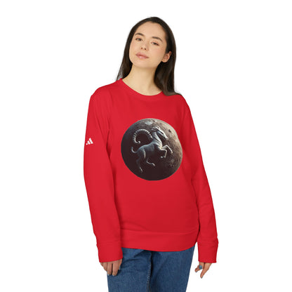 Adidas, Unisex Fleece Crewneck Sweatshirt, Aries, Planet Animal, Zodiac