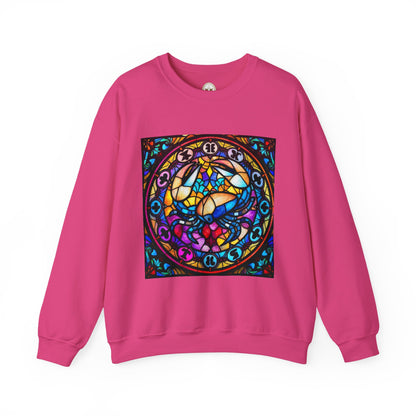 Unisex Heavy Blend™ Crewneck Sweatshirt, Glass, Cancer Zodiac Design