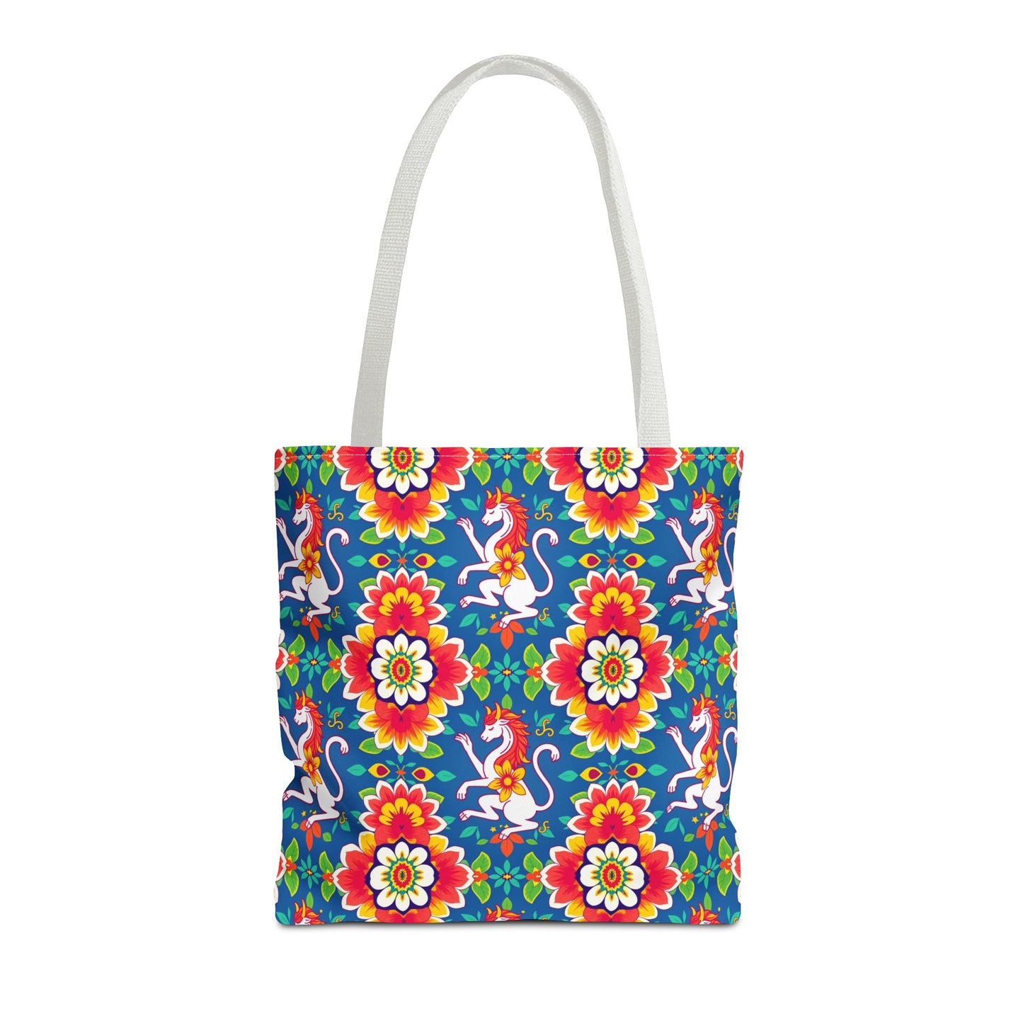 Tote Bag, (AOP), Virgo, Zodiac v2, Flower Pattern
