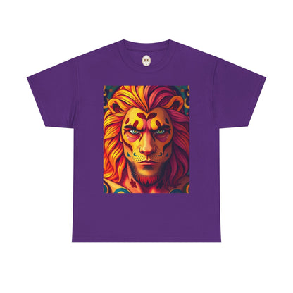 Unisex Heavy Cotton T-Shirt, Leo, Zodiac v2, Sexy Art