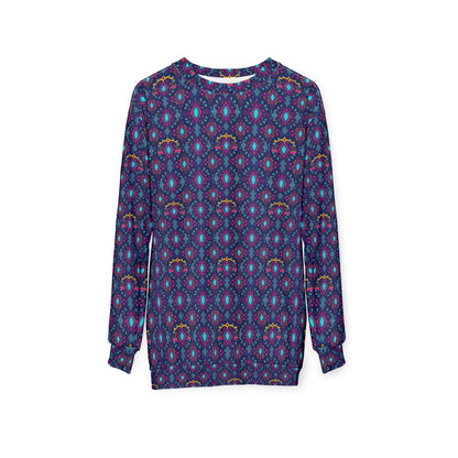 Unisex Sweatshirt (AOP), Libra, Zodiac v2, Jewel Pattern