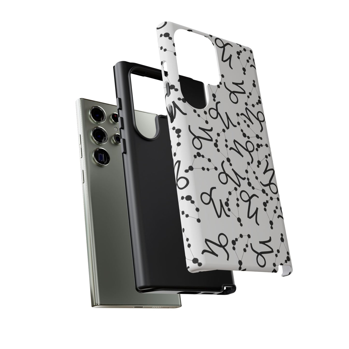 Tough Cases with the Capricorn Zodiac sign for iPhone, Samsung Galaxy, and Google Pixel devices