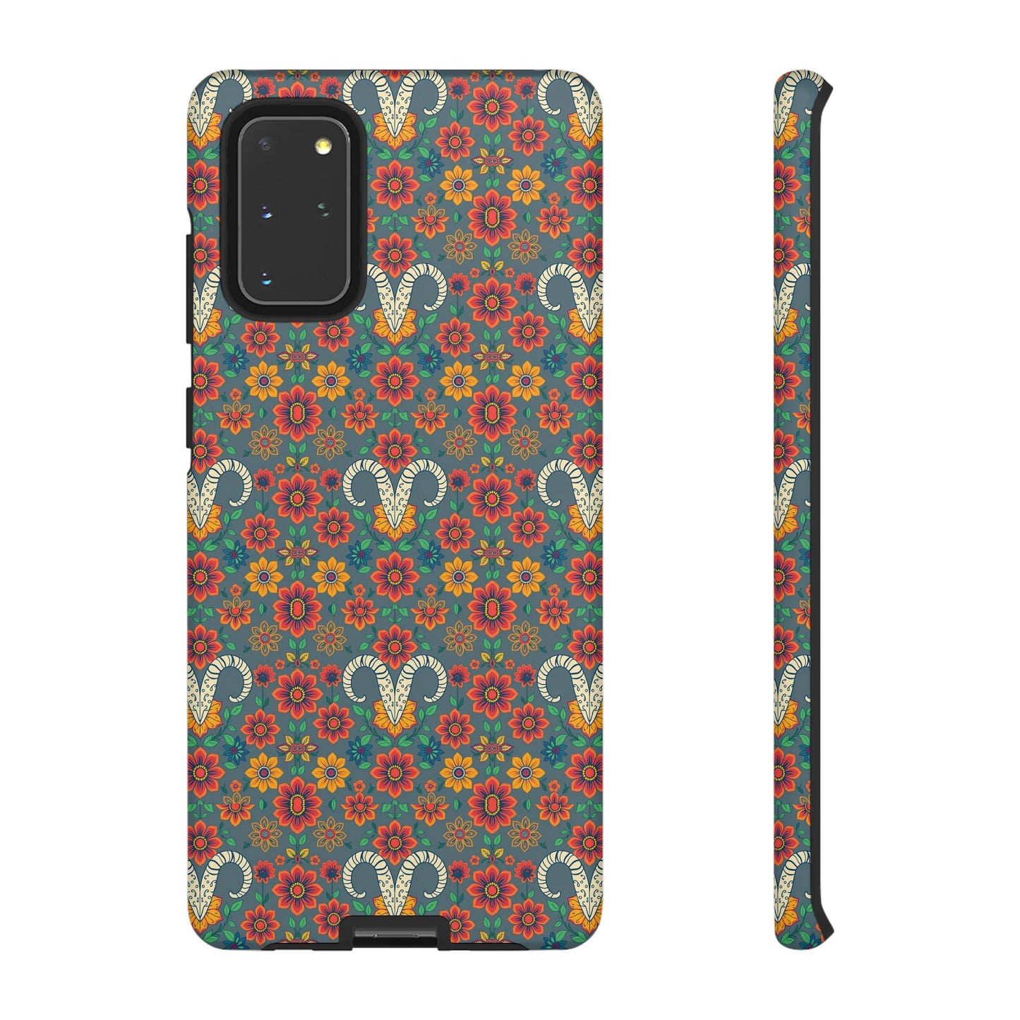 Tough Cases, Aries, Zodiac v3, Flower Pattern