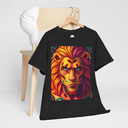 Unisex Heavy Cotton T-Shirt, Leo, Zodiac v2, Sexy Art
