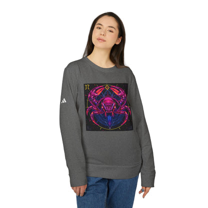 Adidas, Unisex Fleece Crewneck Sweatshirt, Cancer, Pop Art, Zodiac