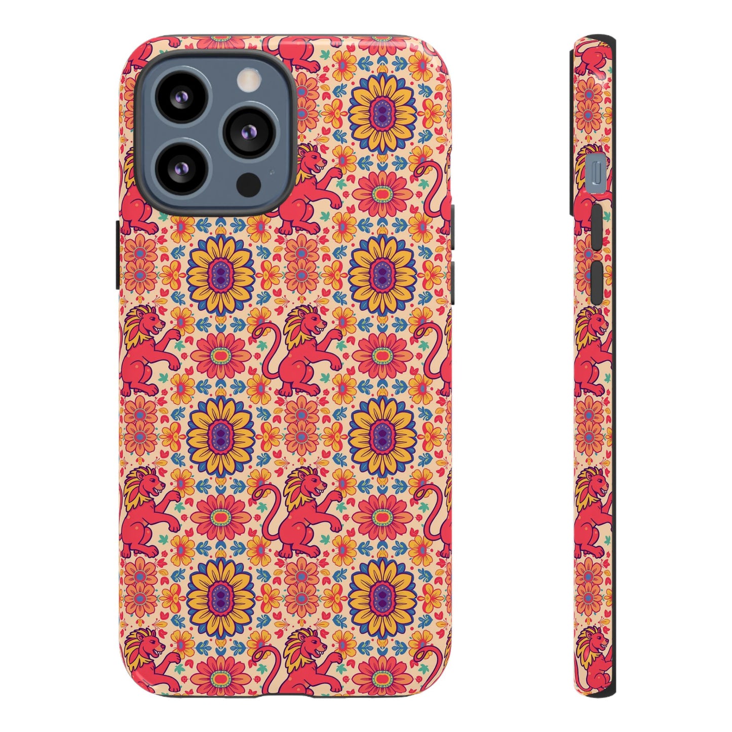 Tough Cases, Leo, Zodiac v1, Flower Pattern