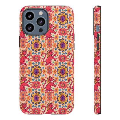 Tough Cases, Leo, Zodiac v1, Flower Pattern