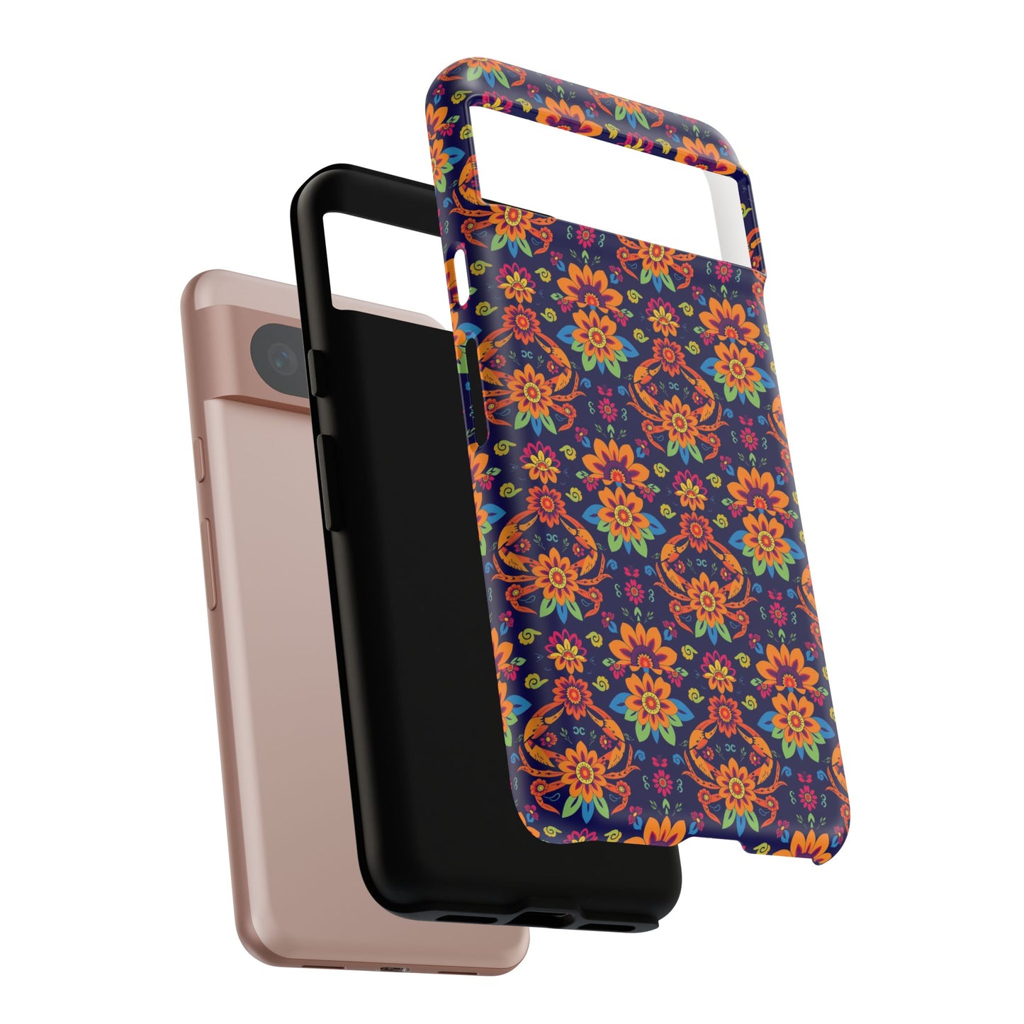 Tough Cases, Cancer, Zodiac, Flower Pattern