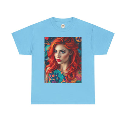 Unisex Heavy Cotton T-Shirt, Aquarius, Zodiac v1, Sexy Art