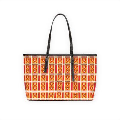 Leather Shoulder Bag, Leo, Zodiac v1, Shapes Pattern