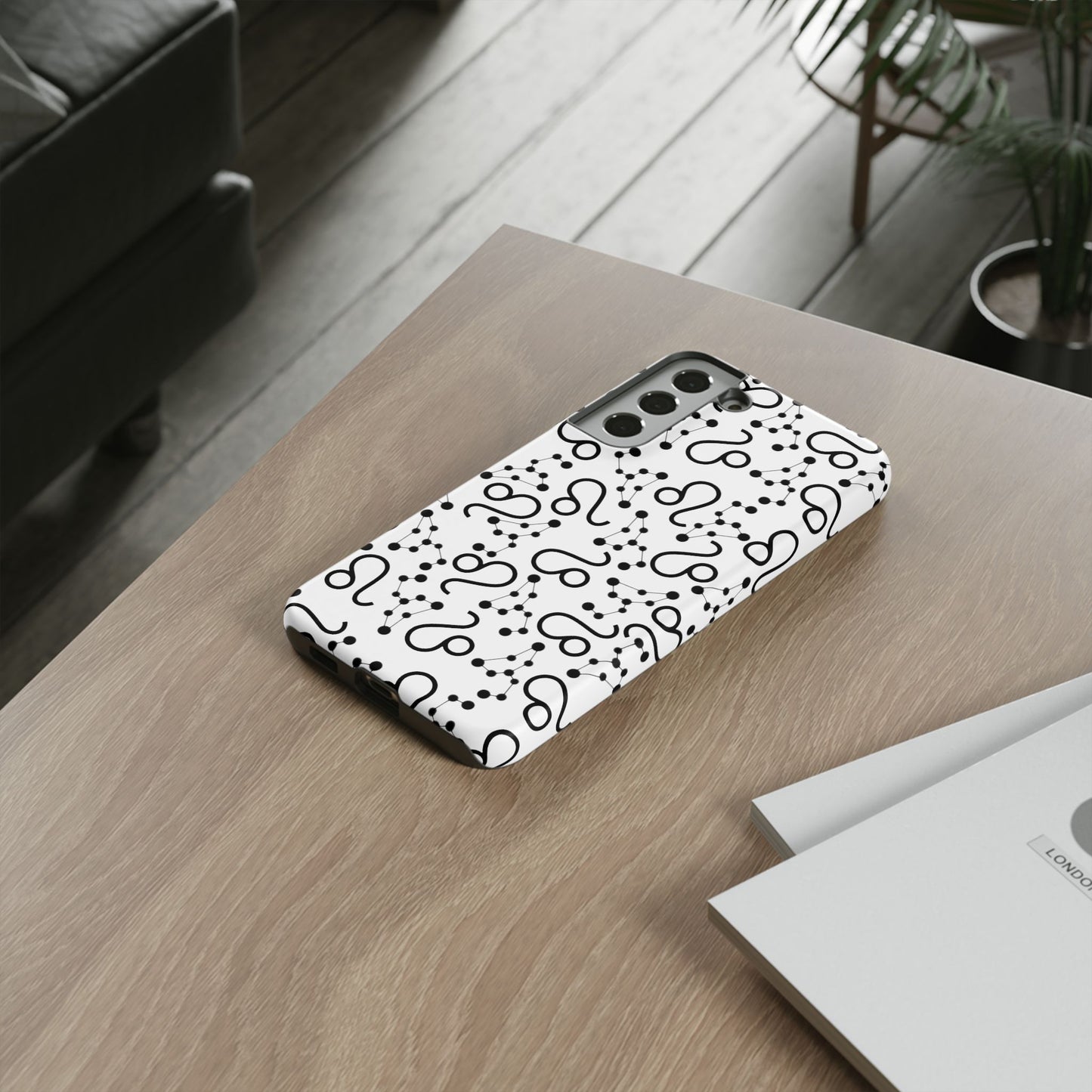 Tough Cases with the Leo Zodiac sign for iPhone, Samsung Galaxy, and Google Pixel devices