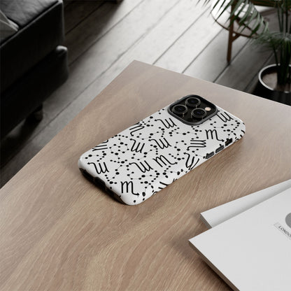 Tough Cases with the Scorpio Zodiac sign for iPhone, Samsung Galaxy, and Google Pixel devices
