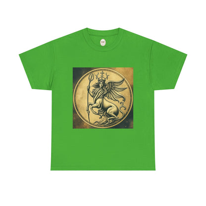 Unisex Heavy Cotton T-Shirt, Angel Animal, Virgo Zodiac Design