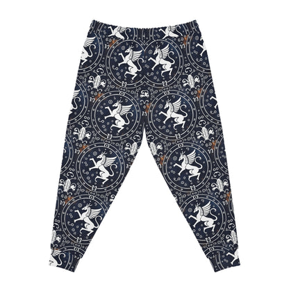 Athletic Joggers, Zodiac Design, Pattern v1, Virgo, AOP