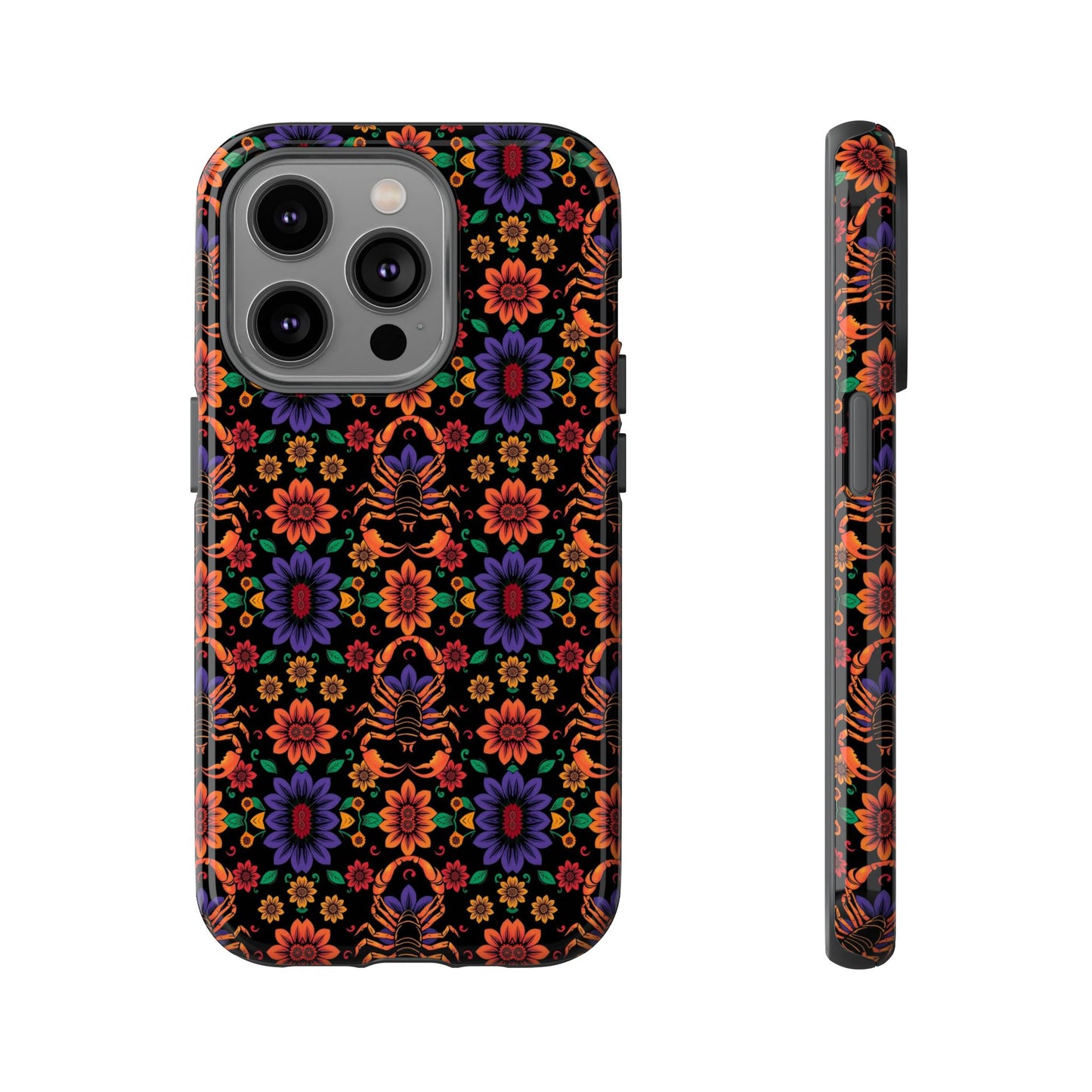 Tough Cases, Scorpio, Zodiac, Flower Pattern