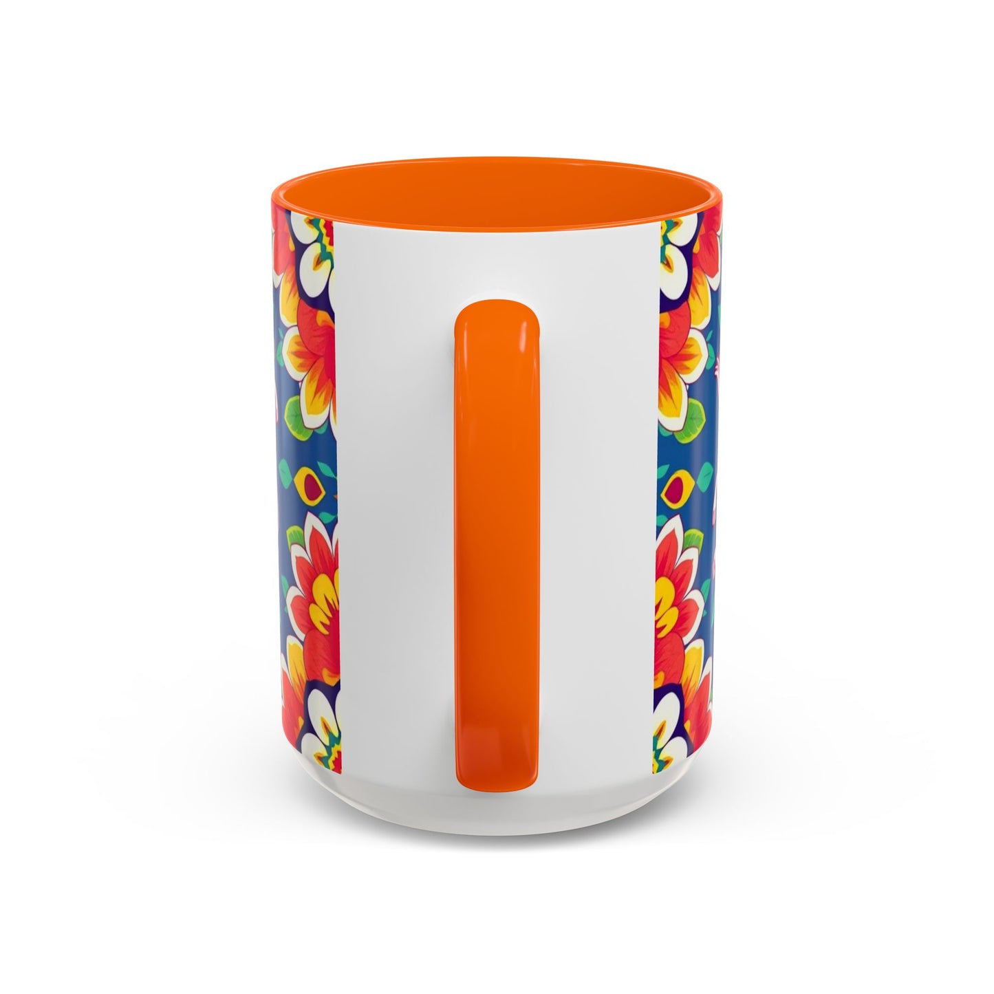 Accent Coffee Mug, Virgo, Zodiac v3. Flower Pattern, (11, 15oz)