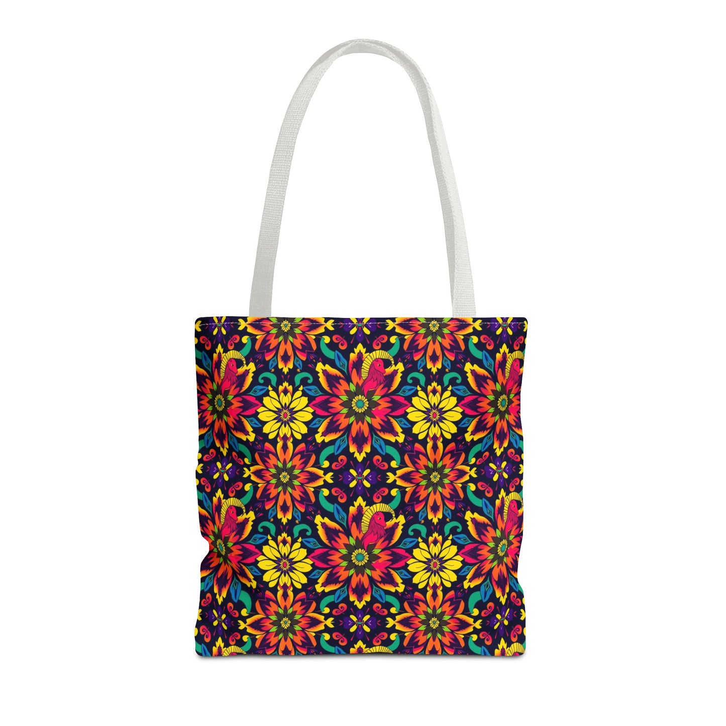 Tote Bag, (AOP), Capricorn, Zodiac, Flower Pattern