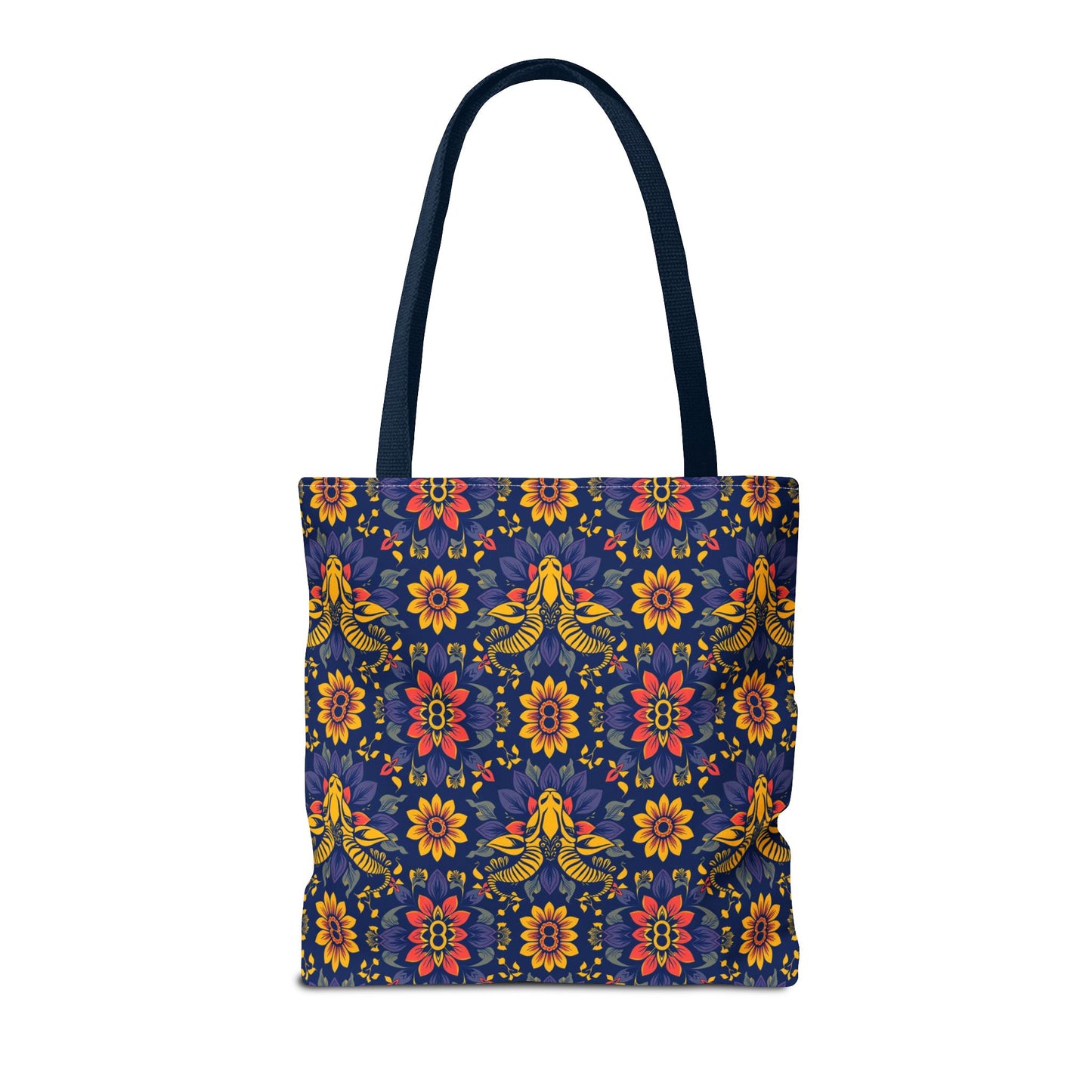 Tote Bag, (AOP), Taurus, Zodiac v3, Flower Pattern