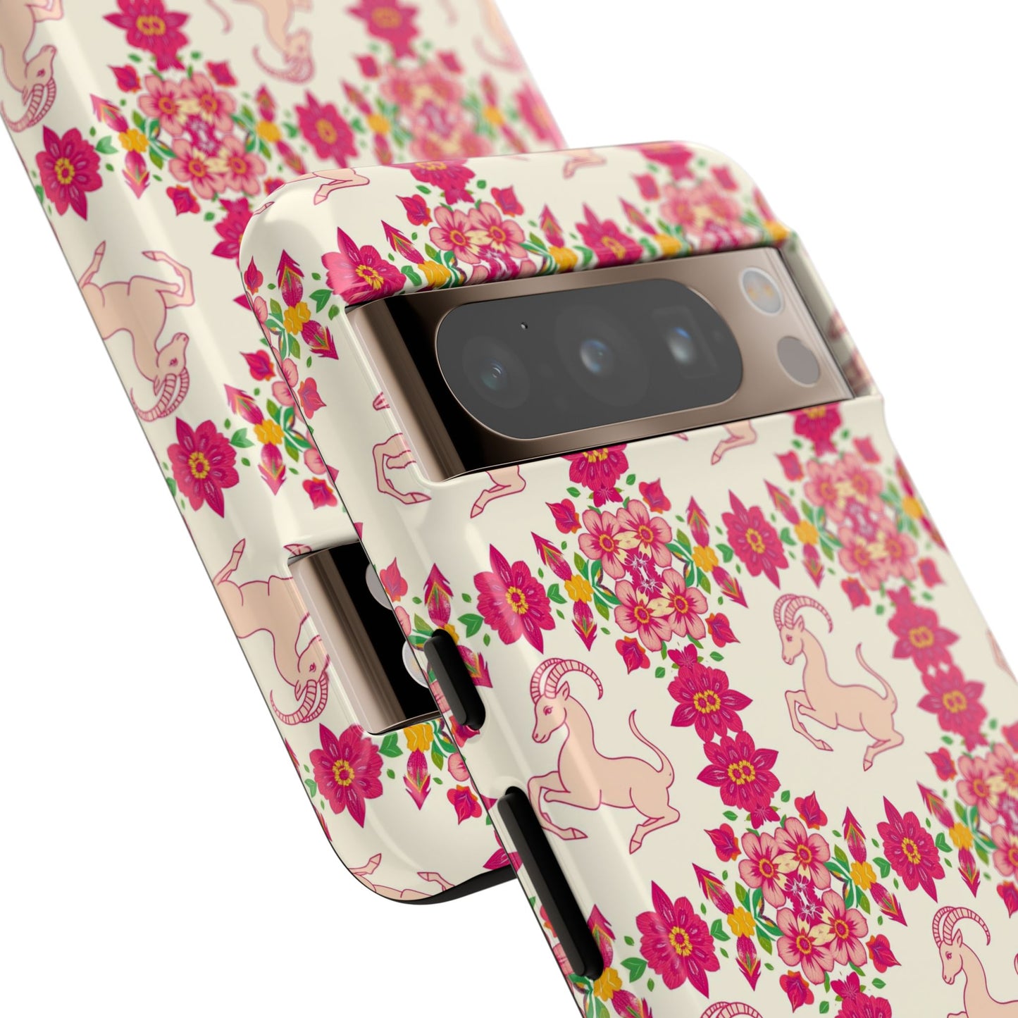 Tough Cases, Capricorn, Zodiac v3, Flower Pattern