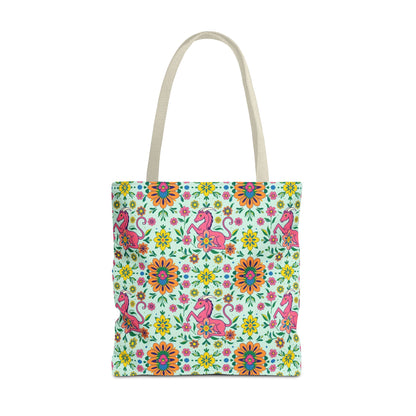 Tote Bag (AOP), Aquarius, Zodiac, Flower Pattern